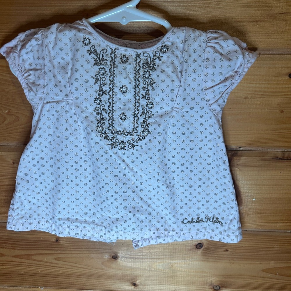 Calvin Klein White and Black Kids Top